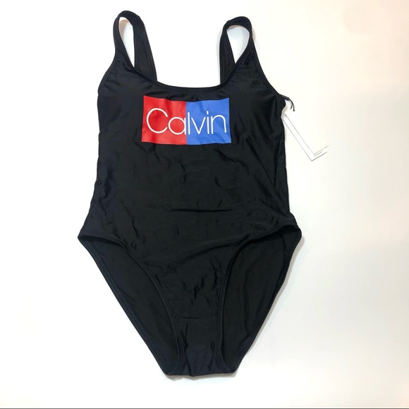 Calvin Klein Deep U Back One Piece Swimsuit - Picture 3 of 7